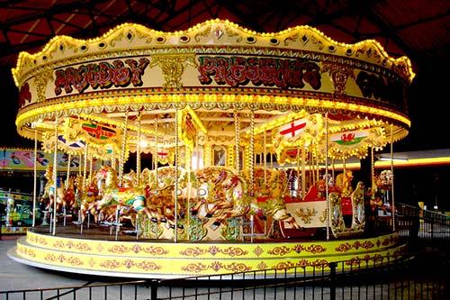 Rundles 3 Abreast Galloper Manufacture. Bespoke Carousels