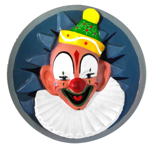 Round Clown Face display mould fully painted and laquered