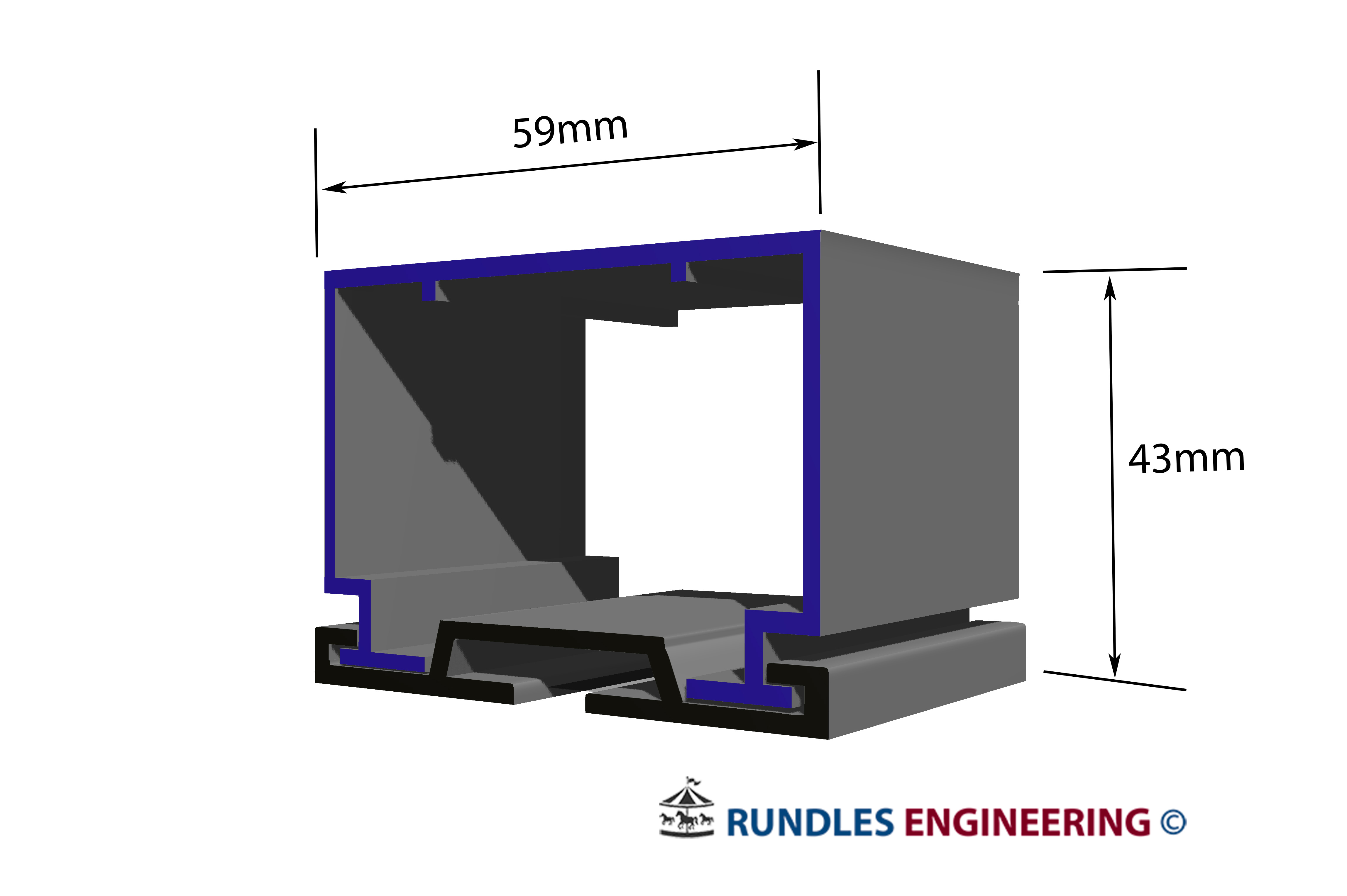 Plastic profile for housing led fairground lights by Rundles