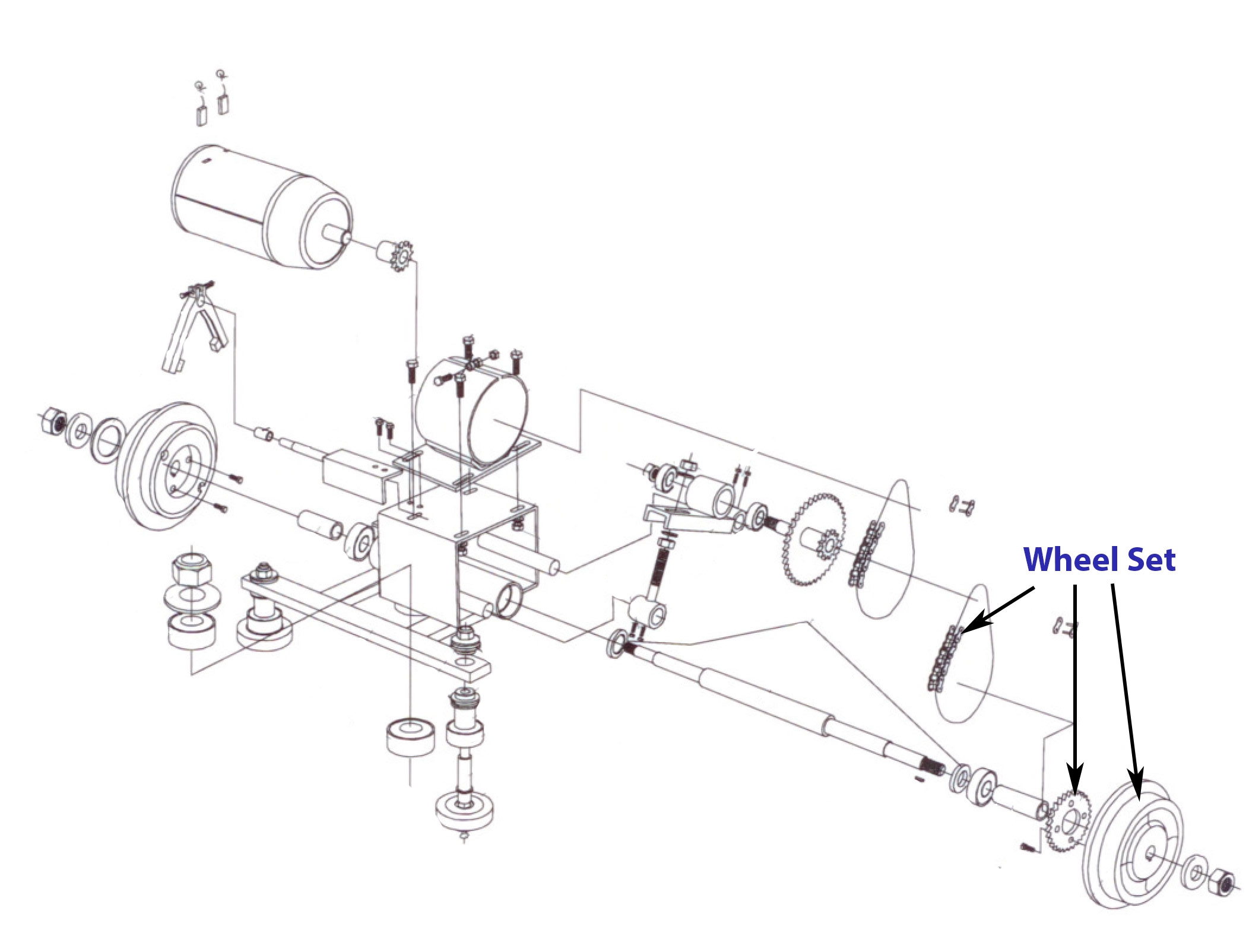 wheel set for Ital Resina train